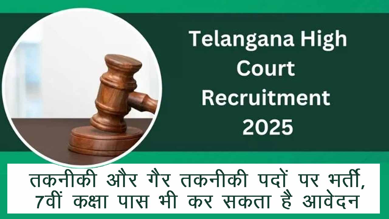 Telangana High Court Vacancy 2025, Eligibility, post, salary, age