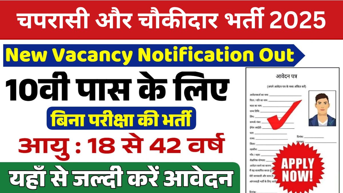 Peon and Chowkidar Recruitment 2025