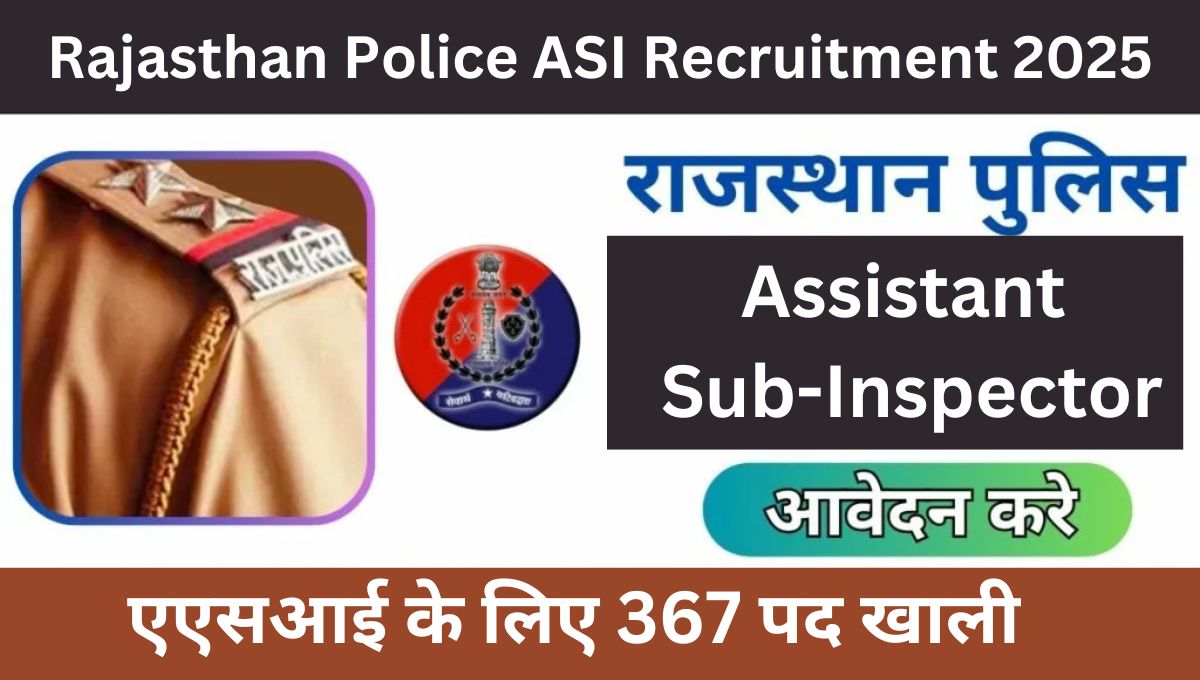 Rajasthan Police ASI Recruitment 2025