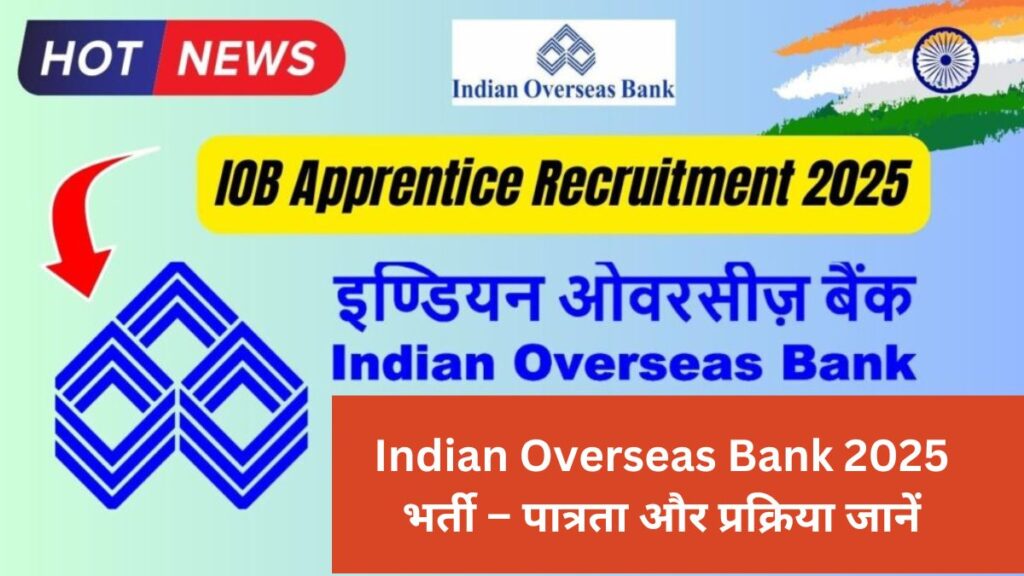 Indian Overseas Bank Apprentice Recruitment 2025